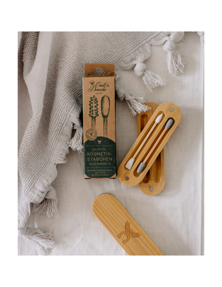 Coton tige en silicone et bambou