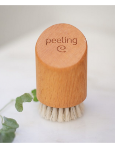 Brosse pour le visage ronde en hêtre et crin de cheval