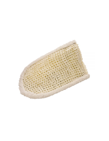 Gant de massage sisal tricoté et éponge