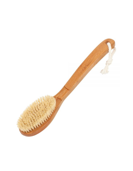 Brosse de bain monobloc en bambou avec dentures de coco