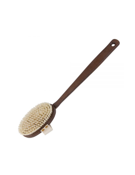 Brosse de bain en thermo bois et soies naturelles