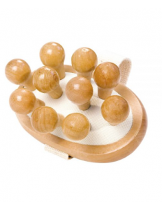 Brosse anti-cellulite en bois d'eucalyptus