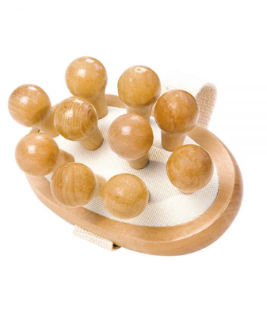 Brosse anti-cellulite en bois d'eucalyptus