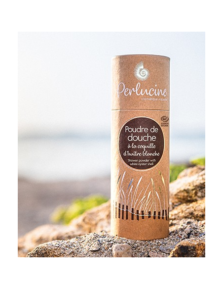 Poudre de douche à la coquille d'huître blanche