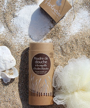 Poudre de douche à la coquille d'huître blanche