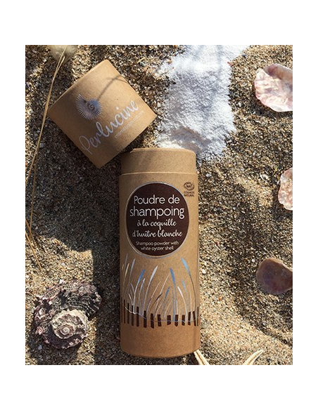 Poudre de shampoing à la coquille d'huître blanche