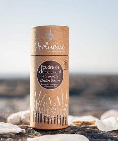 Poudre de déodorant à la coquille d'huître blanche