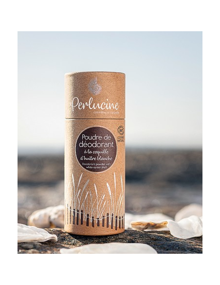 Poudre de déodorant à la coquille d'huître blanche