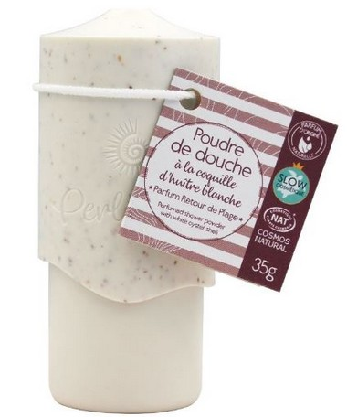 Poudre de douche à la coquille d'huître blanche...
