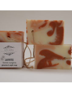 "Lauvitel" Savon surgras Géranium et Argile rouge 2