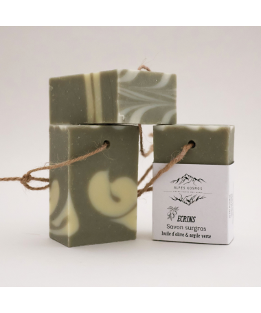 "Ecrins" - Savon Surgras Argile verte et Huile d'Olive