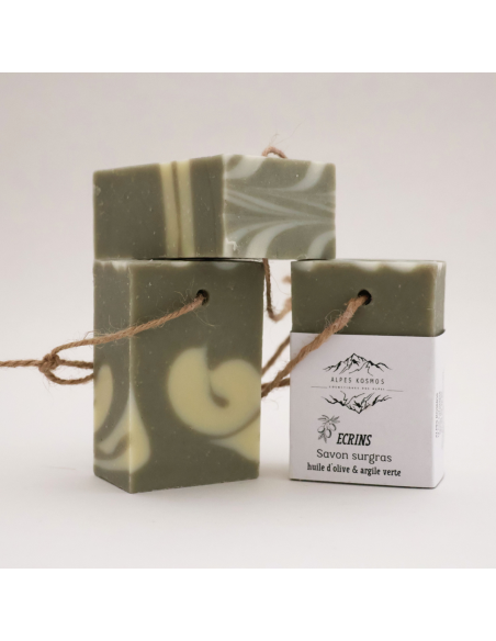 "Ecrins" - Savon Surgras Argile verte et Huile d'Olive