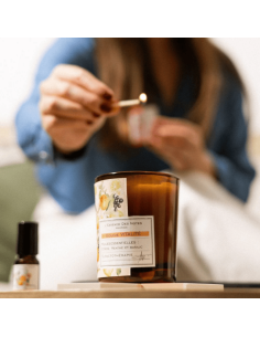 bougie citron et basilic - vitalité