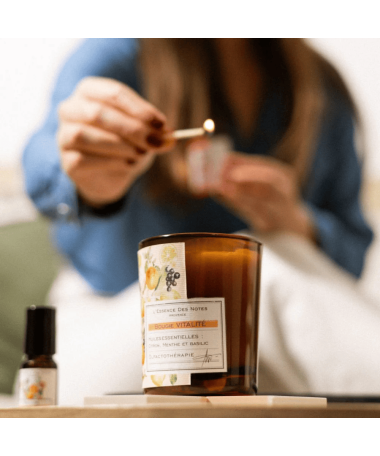 bougie citron et basilic - vitalité