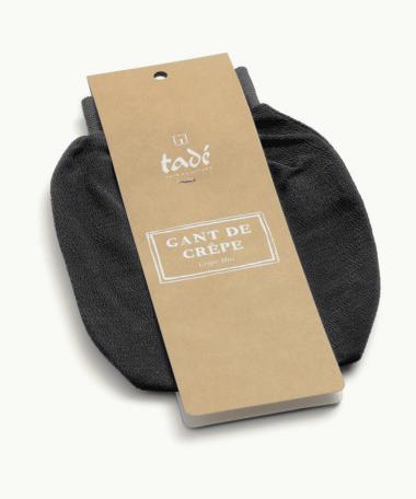 Gant de crêpe pour gommage délicat et soin de la peau sensible