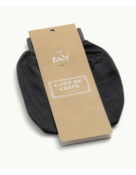 Gant de crêpe pour gommage délicat et soin de la peau sensible