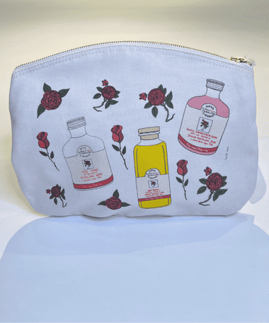 Pochette zippée Rose