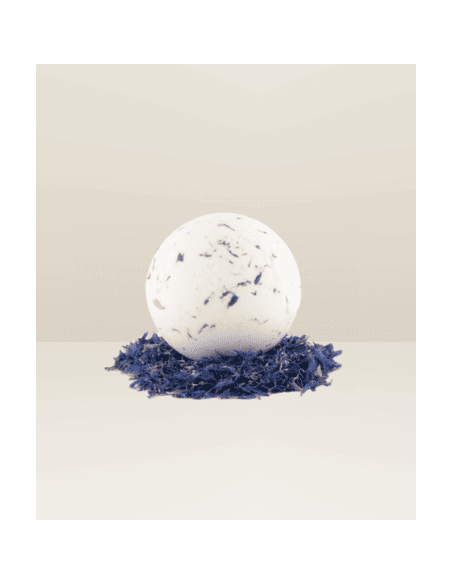 bombe de bain bleuet