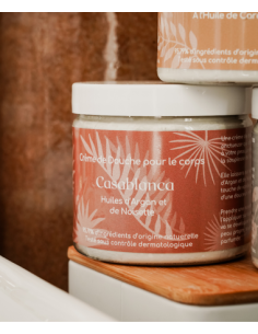 crème de douche en gros plan
