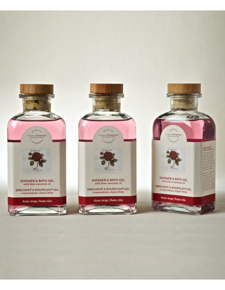 Gel douche et bain à l'huile essentielle de rose - 275ml