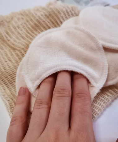 Lot de 4 lingettes réutilisables en bambou