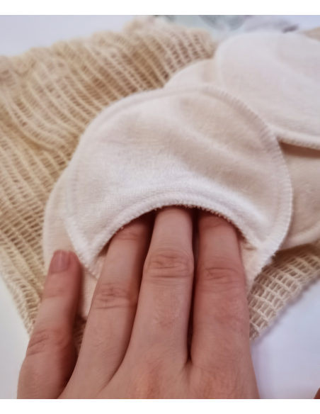 Lot de 4 lingettes réutilisables en bambou